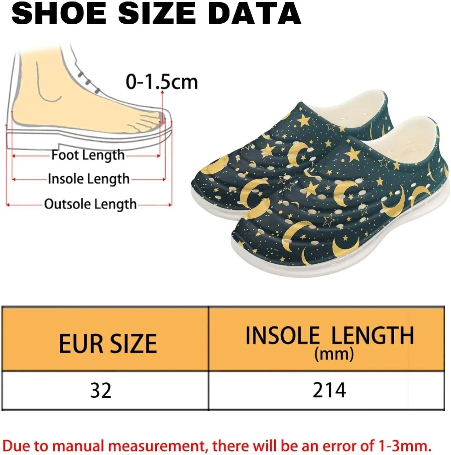 Galaxy Series Kids Slip On Sandals Cloud Slides Anti Slip Close Toe Water Shoes Comfort EVA Beach Pool Shoes