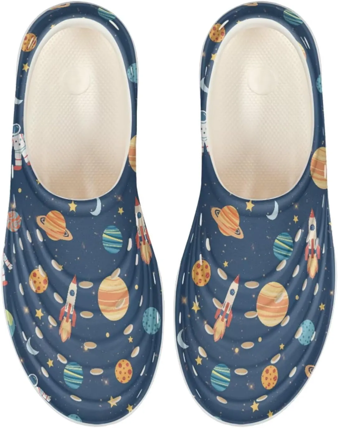 Galaxy Series Kids Slip On Sandals Cloud Slides Anti Slip Close Toe Water Shoes Comfort EVA Beach Pool Shoes