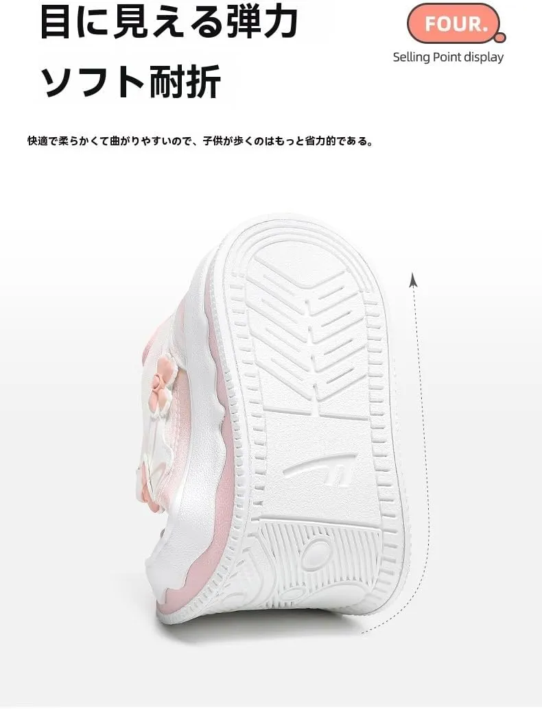 Geerta Cute Bow Shoes の Girls High Top Chunky Sneaker Pretty Pastel Y2K Aesthetic Lolita Platform Thick Sole Japanese Kawaii Retro Gothic Vintage White Doll Shoes for Kids Women