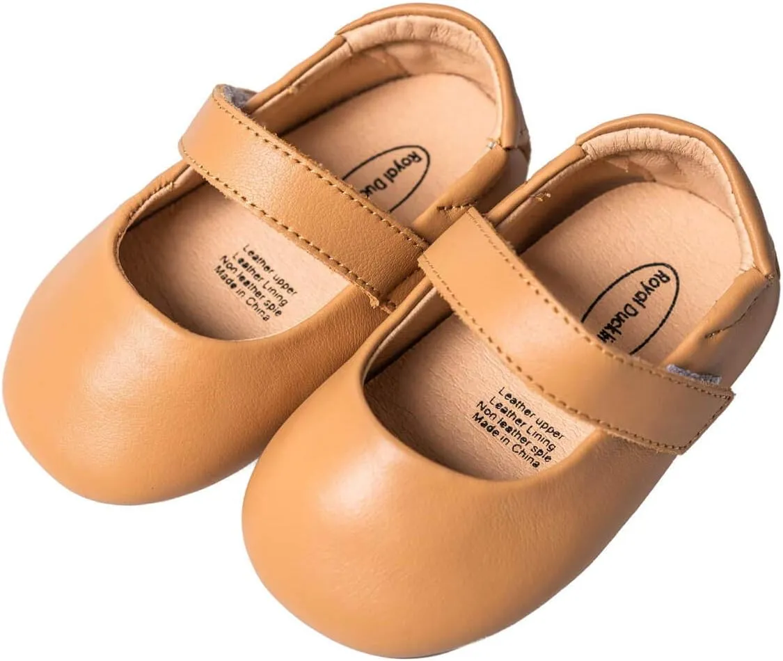 Genuine Leather Baby Shoes for Girls Boys Infant Toddler Mary Jane Walking Shoes Prewalker Princess Wedding Dress Shoes Ballet Flats