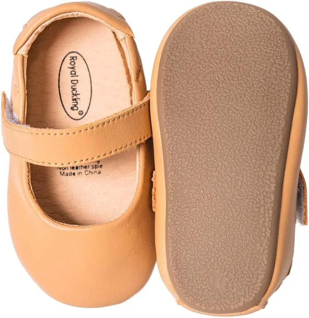 Genuine Leather Baby Shoes for Girls Boys Infant Toddler Mary Jane Walking Shoes Prewalker Princess Wedding Dress Shoes Ballet Flats