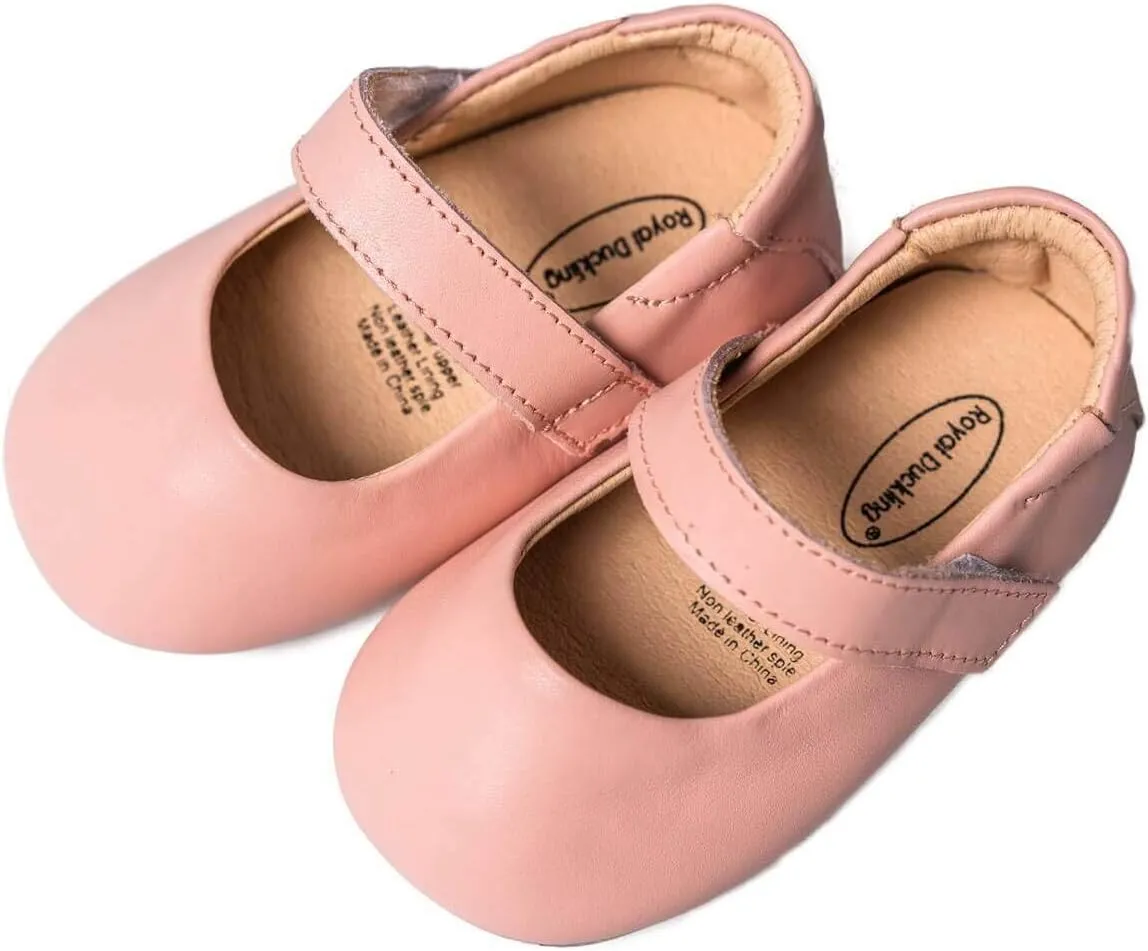 Genuine Leather Baby Shoes for Girls Boys Infant Toddler Mary Jane Walking Shoes Prewalker Princess Wedding Dress Shoes Ballet Flats