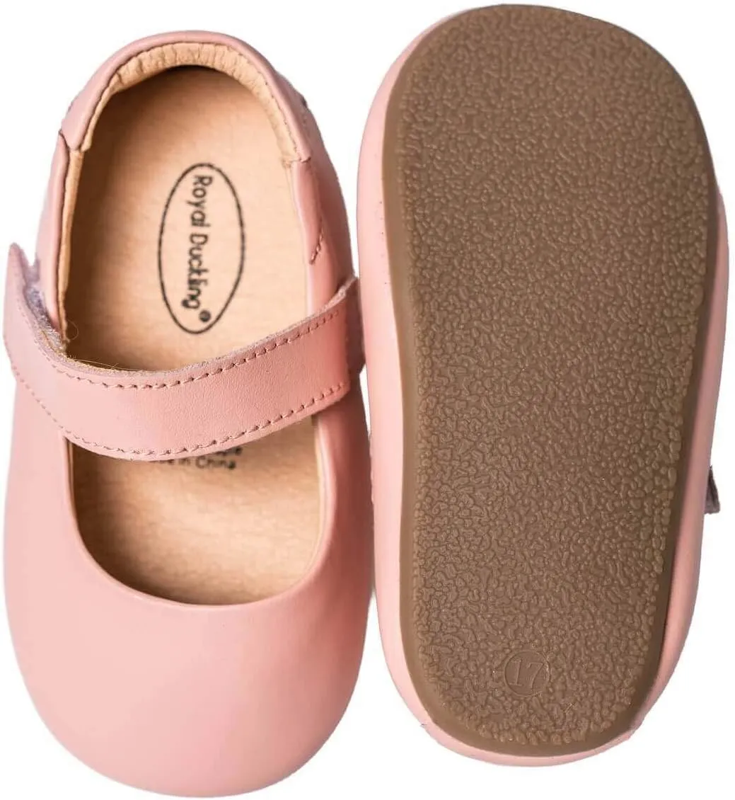 Genuine Leather Baby Shoes for Girls Boys Infant Toddler Mary Jane Walking Shoes Prewalker Princess Wedding Dress Shoes Ballet Flats
