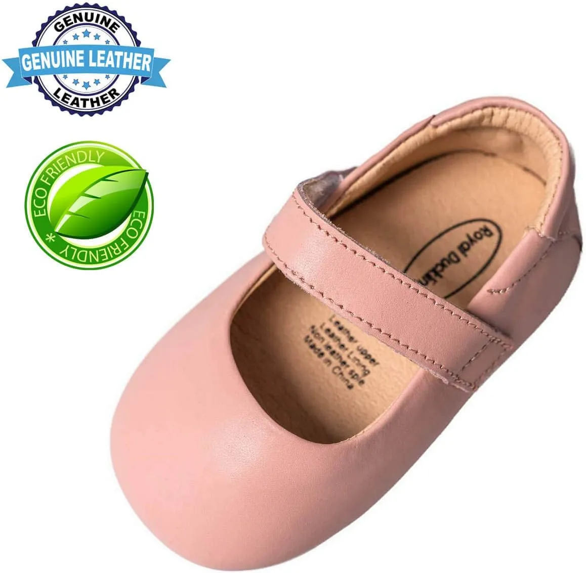 Genuine Leather Baby Shoes for Girls Boys Infant Toddler Mary Jane Walking Shoes Prewalker Princess Wedding Dress Shoes Ballet Flats