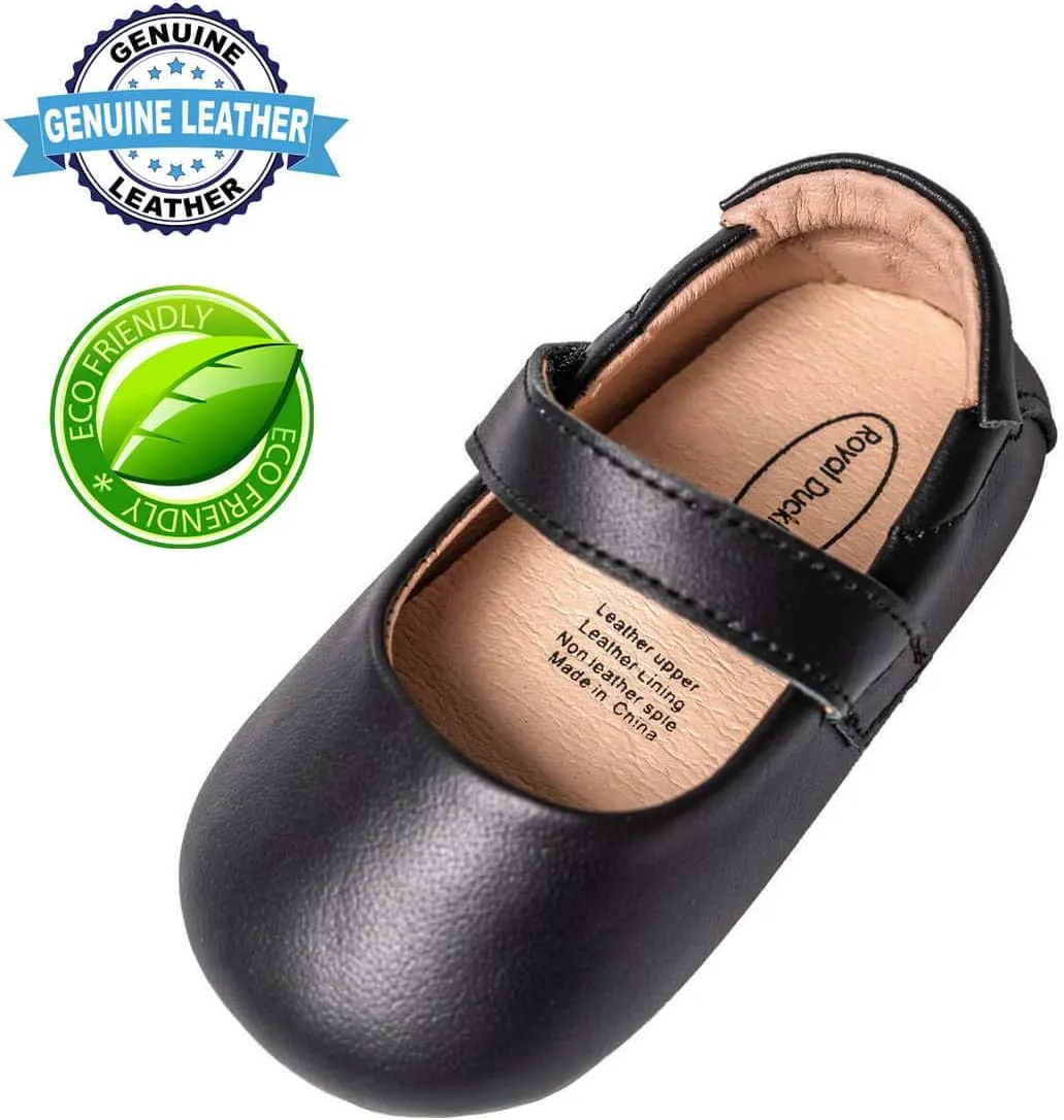 Genuine Leather Baby Shoes for Girls Boys Infant Toddler Mary Jane Walking Shoes Prewalker Princess Wedding Dress Shoes Ballet Flats