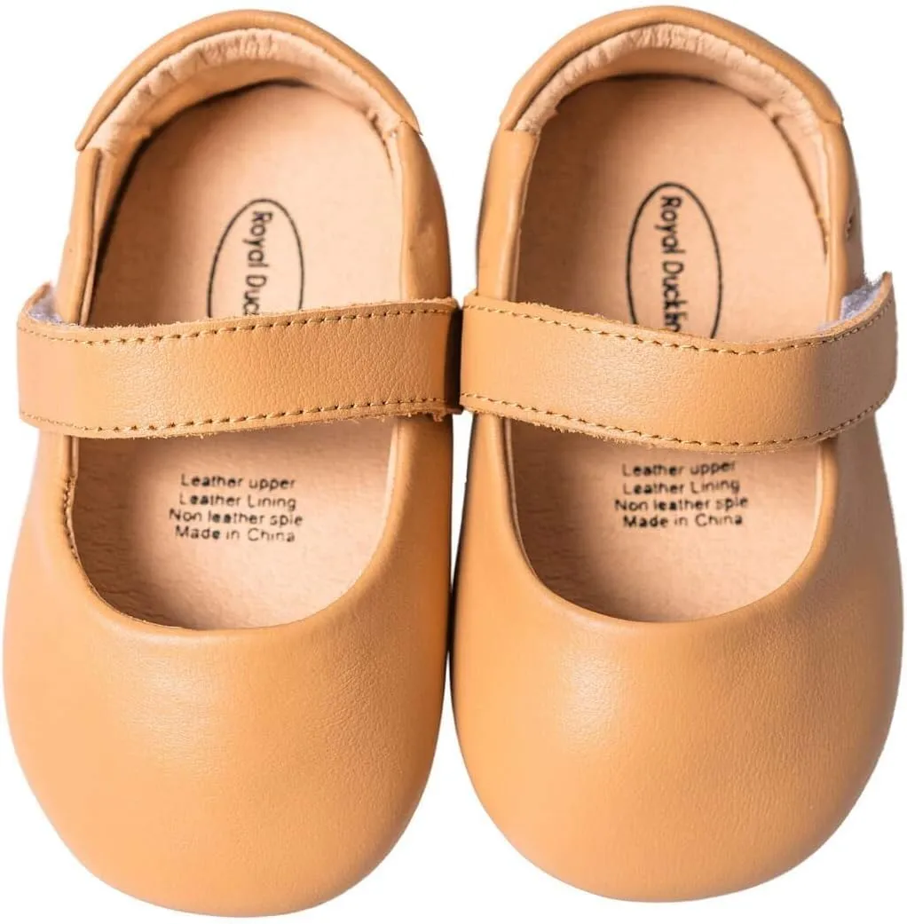 Genuine Leather Baby Shoes for Girls Boys Infant Toddler Mary Jane Walking Shoes Prewalker Princess Wedding Dress Shoes Ballet Flats