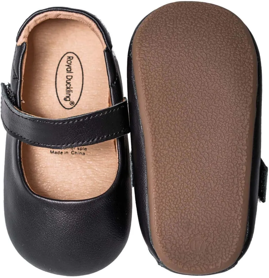 Genuine Leather Baby Shoes for Girls Boys Infant Toddler Mary Jane Walking Shoes Prewalker Princess Wedding Dress Shoes Ballet Flats