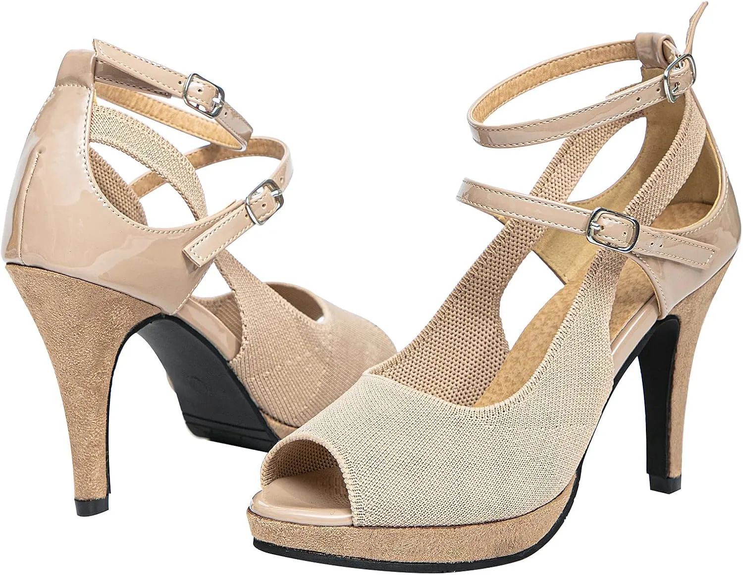 getmorebeauty Women's High Heels Shoes Ankle Straps Dress Heeled Sandals