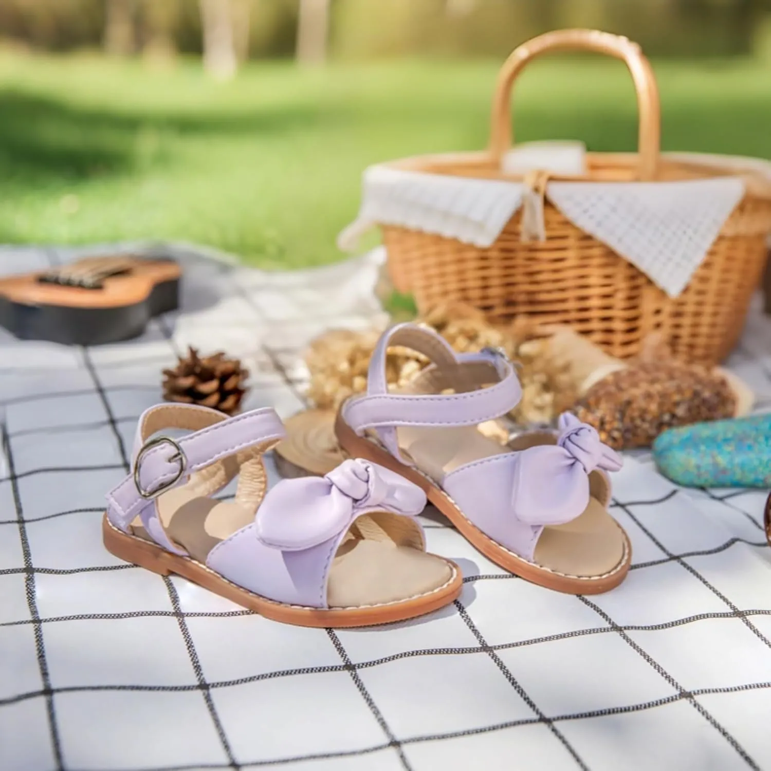 Girls Sandals 3-12 Years | Dressy & Play Shoes | Leather-Like for Outdoor School