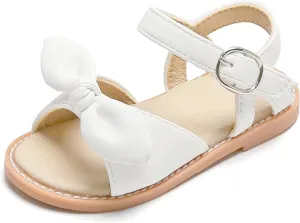 Girls Sandals 3-12 Years | Dressy & Play Shoes | Leather-Like for Outdoor School