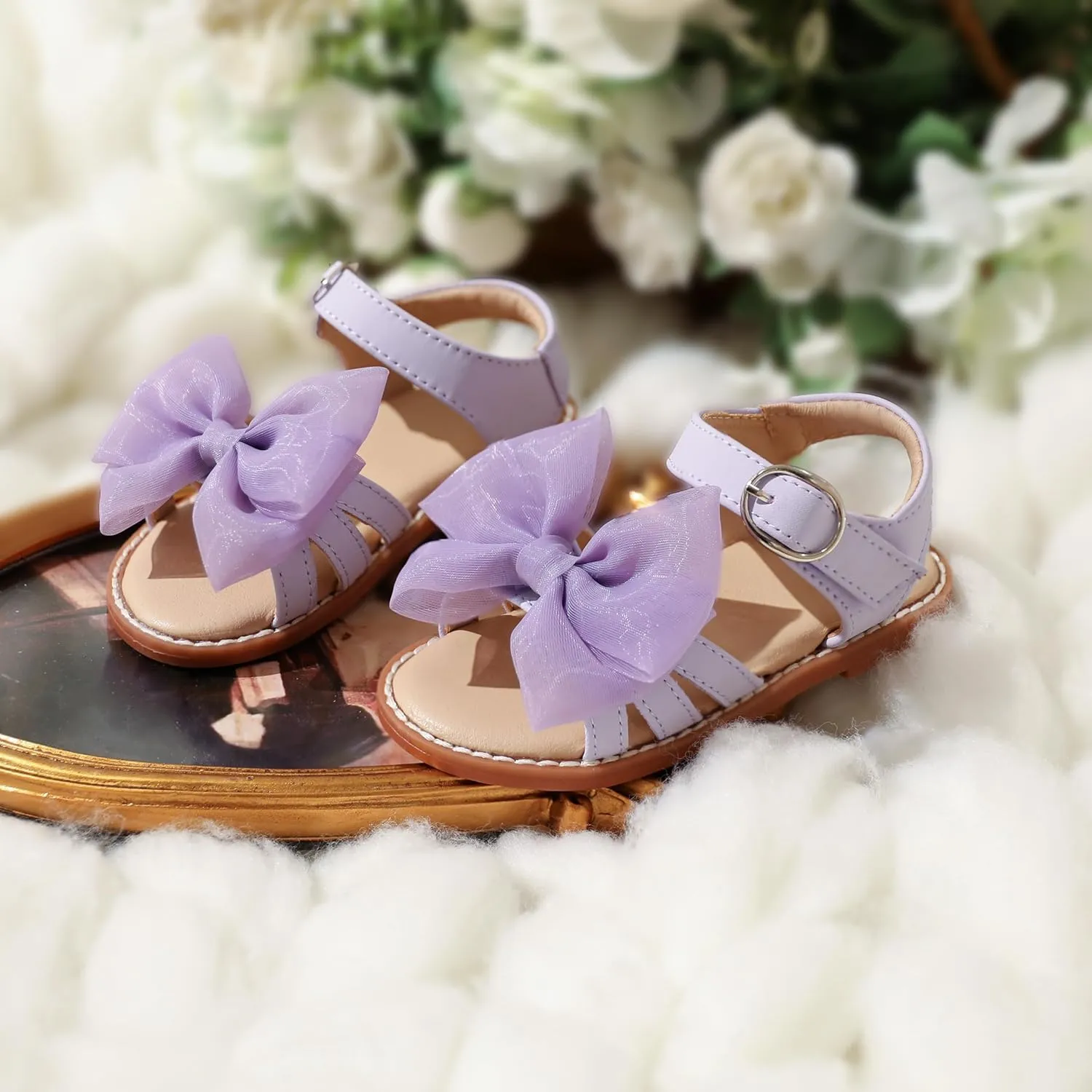 Girls Sandals 3-12 Years | Dressy & Play Shoes | Leather-Like for Outdoor School