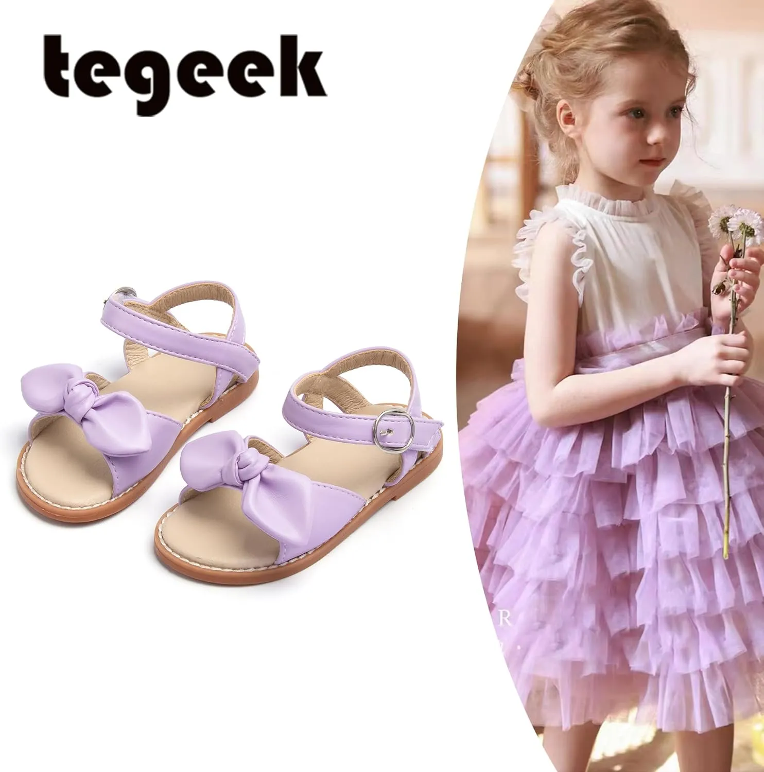 Girls Sandals 3-12 Years | Dressy & Play Shoes | Leather-Like for Outdoor School