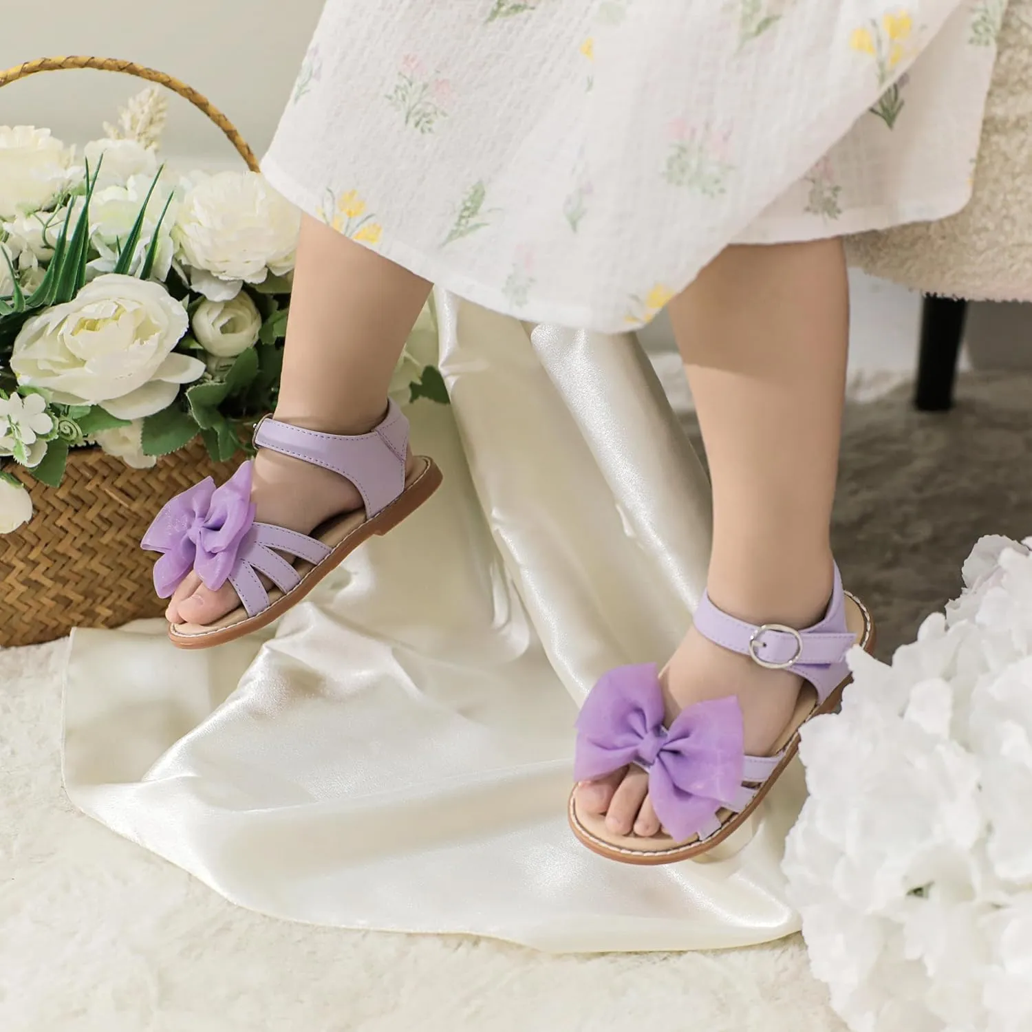 Girls Sandals 3-12 Years | Dressy & Play Shoes | Leather-Like for Outdoor School