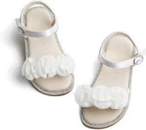 Girls Sandals 3-12 Years | Dressy & Play Shoes | Leather-Like for Outdoor School