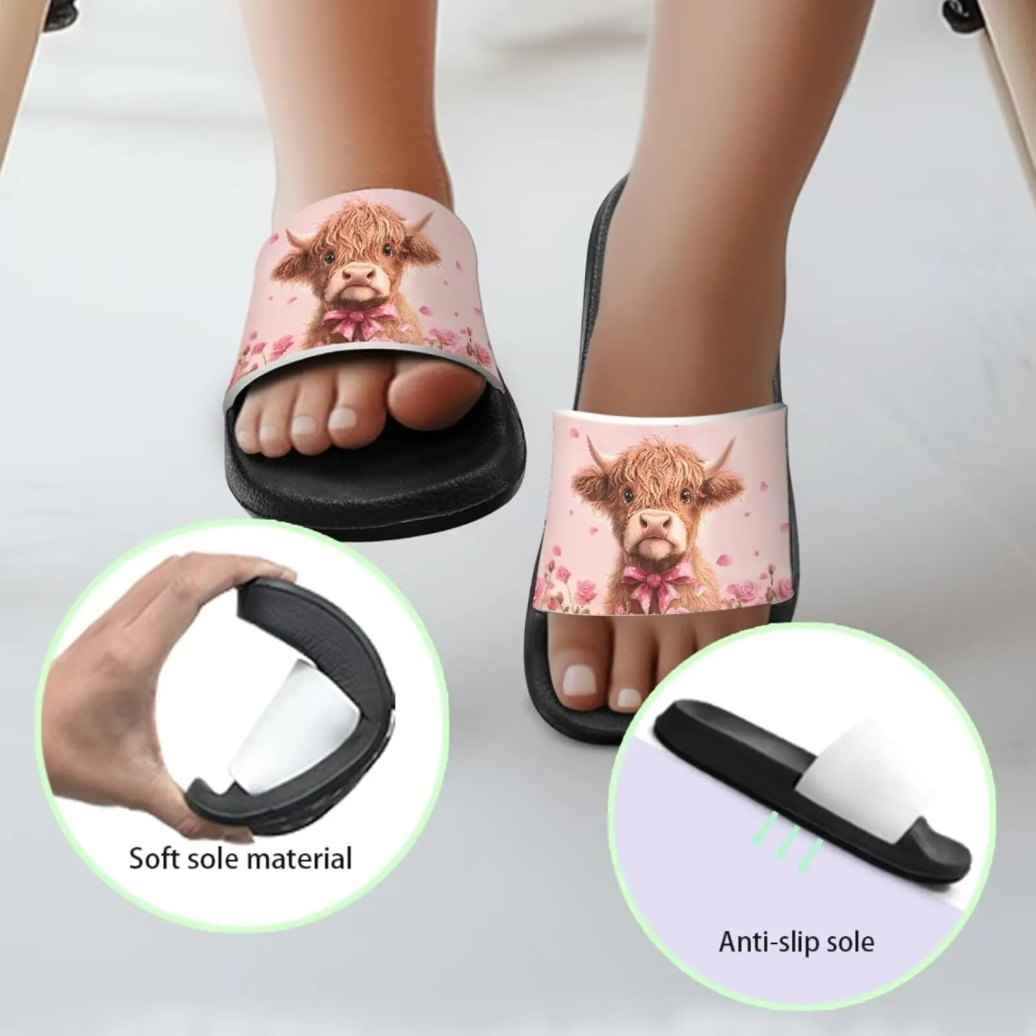 Girls Slides Kids Summer House Shoes for Boys Beach Pool Sporty Slides Shower Non Slip Swimming Gifts
