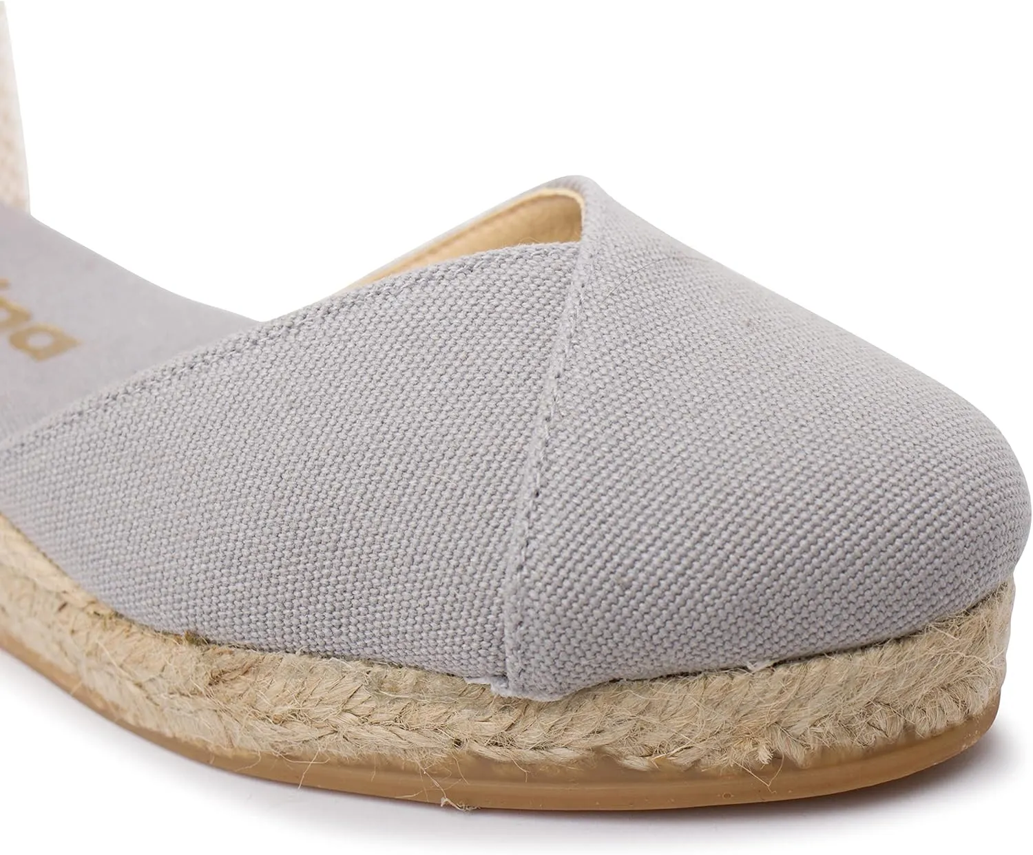 Girona Authentic Spanish Espadrille Wedge Sandals for Women - Sustainable, Eco Friendly, Vegan Shoes. Classic Style, Organic Cotton Canvas Upper, Comfy Insole, Jute Midsole, Rubber Sole. Made in Spain