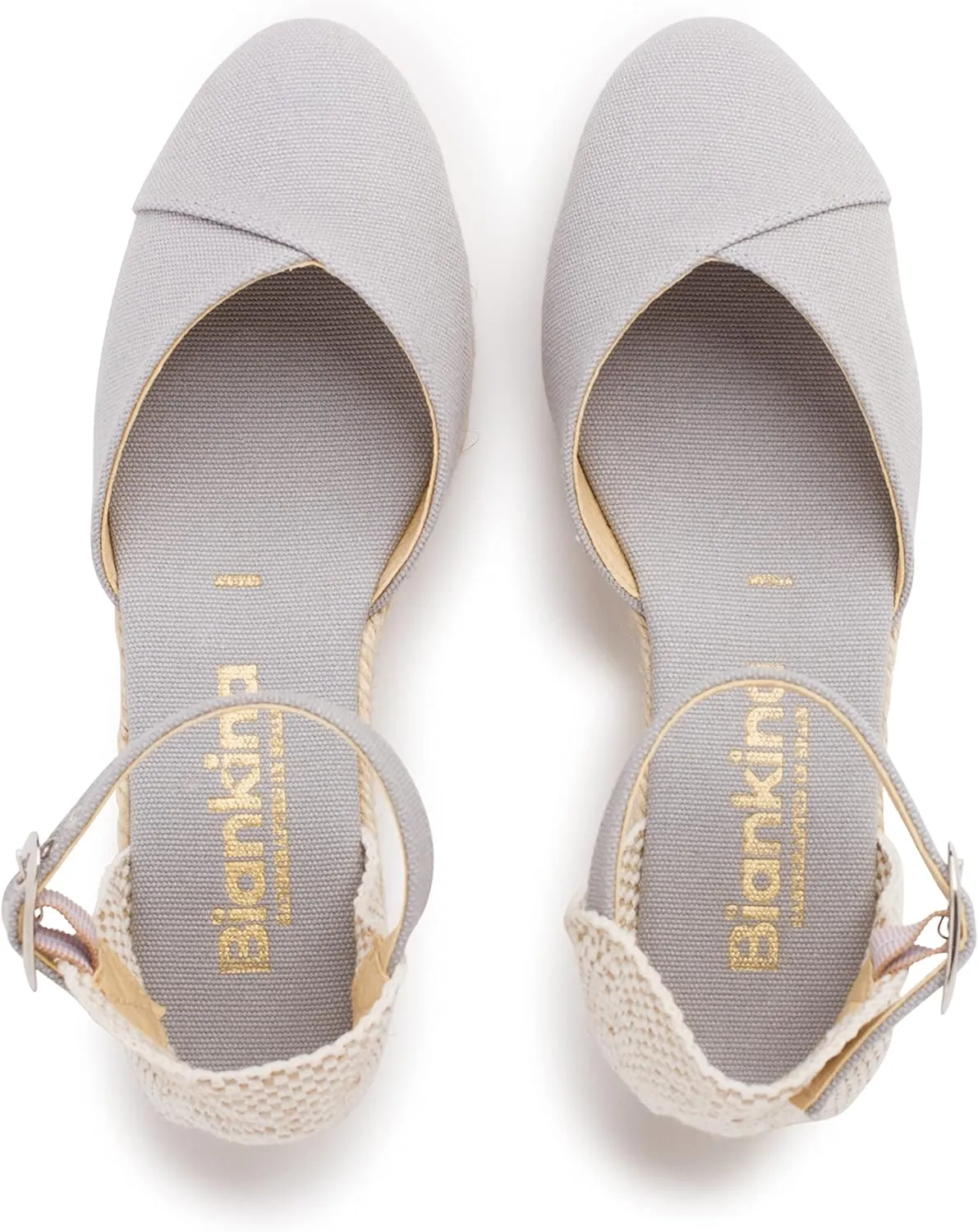 Girona Authentic Spanish Espadrille Wedge Sandals for Women - Sustainable, Eco Friendly, Vegan Shoes. Classic Style, Organic Cotton Canvas Upper, Comfy Insole, Jute Midsole, Rubber Sole. Made in Spain