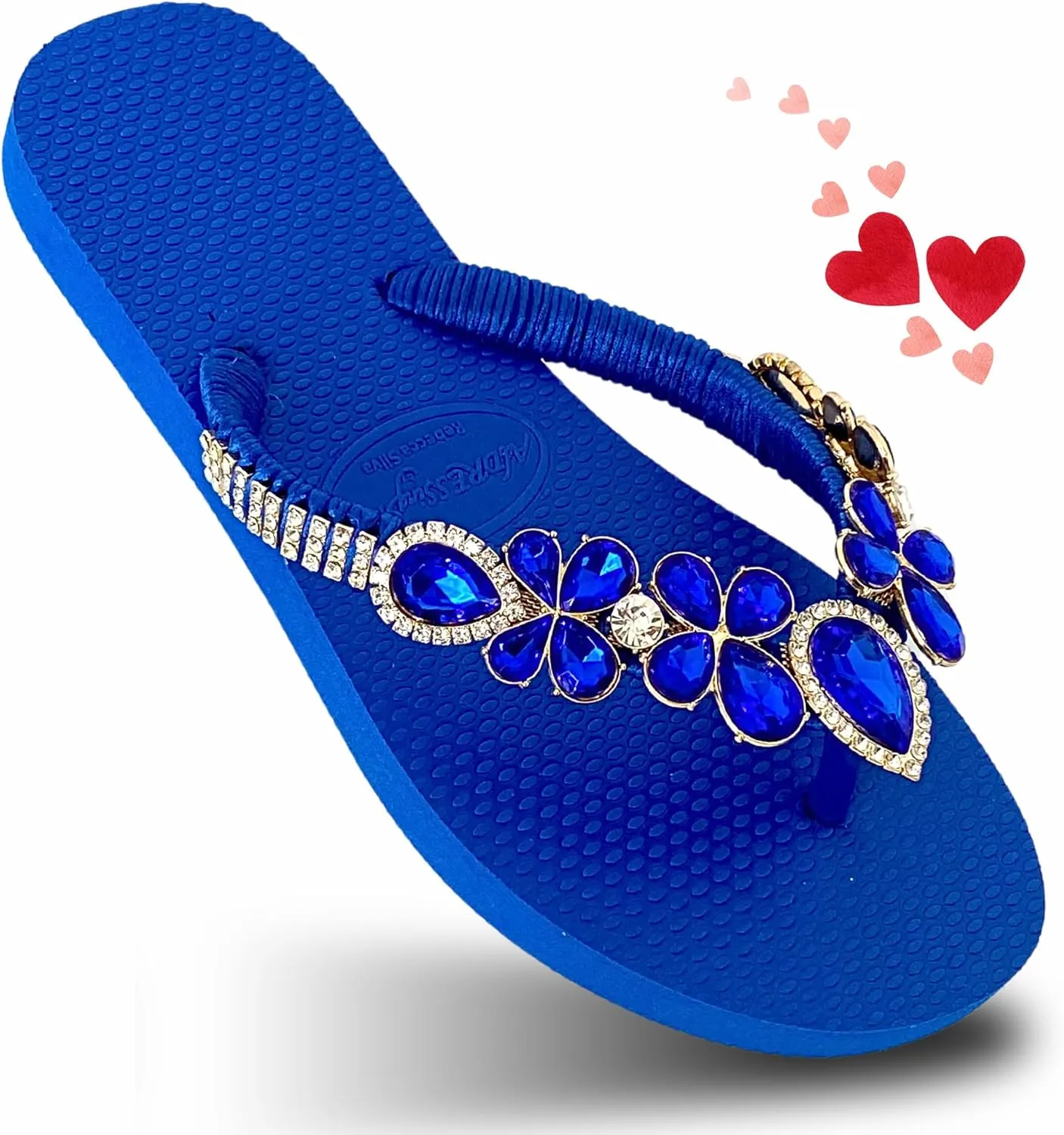 Glam Rhinestones Flip Flops For Women