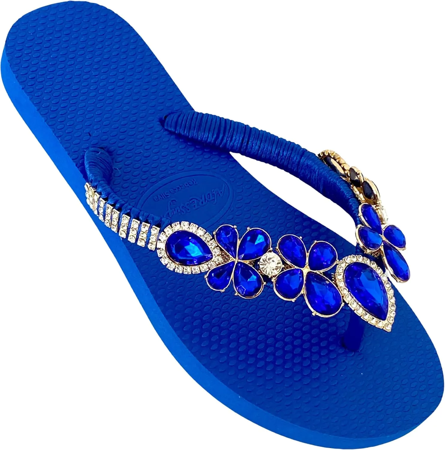Glam Rhinestones Flip Flops For Women