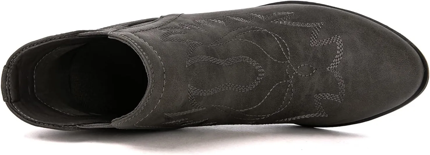 GLOBALWIN Women's Pull On Ankle Boots The Western Cowboy Cowgirl Boots