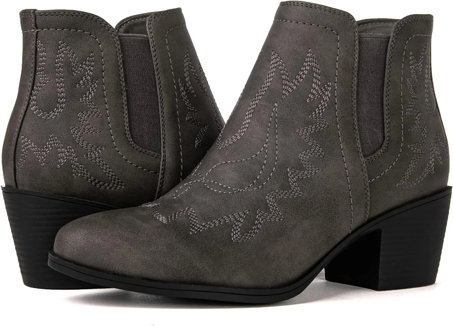 GLOBALWIN Women's Pull On Ankle Boots The Western Cowboy Cowgirl Boots