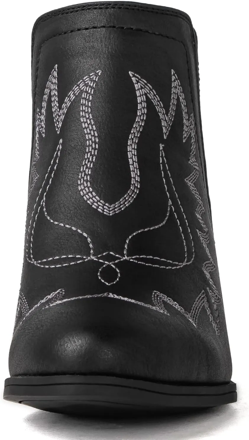 GLOBALWIN Women's Pull On Ankle Boots The Western Cowboy Cowgirl Boots