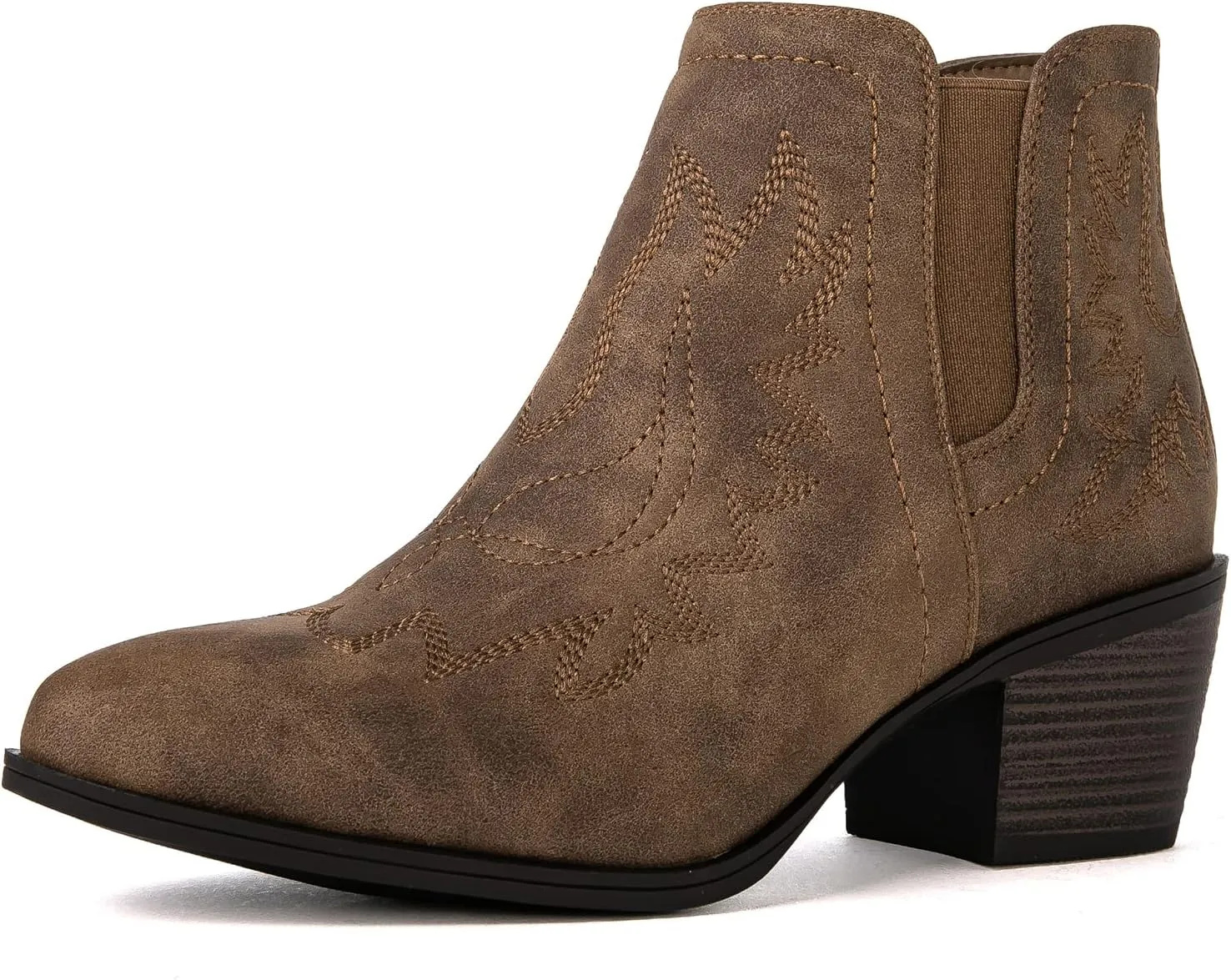GLOBALWIN Women's Pull On Ankle Boots The Western Cowboy Cowgirl Boots