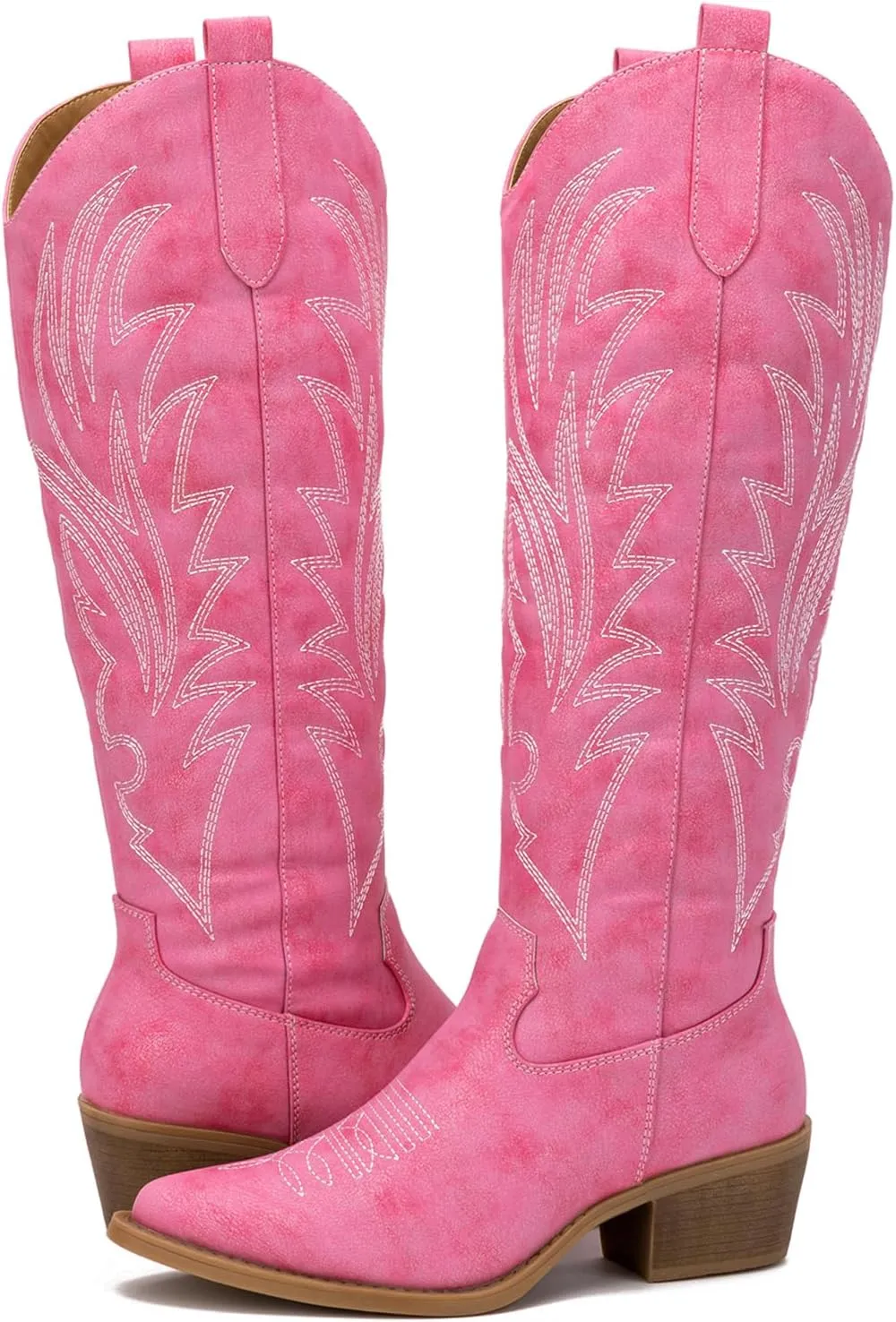 GLOBALWIN Women's The Western Cowboy Cowgirl Embroidered Knee High Boots