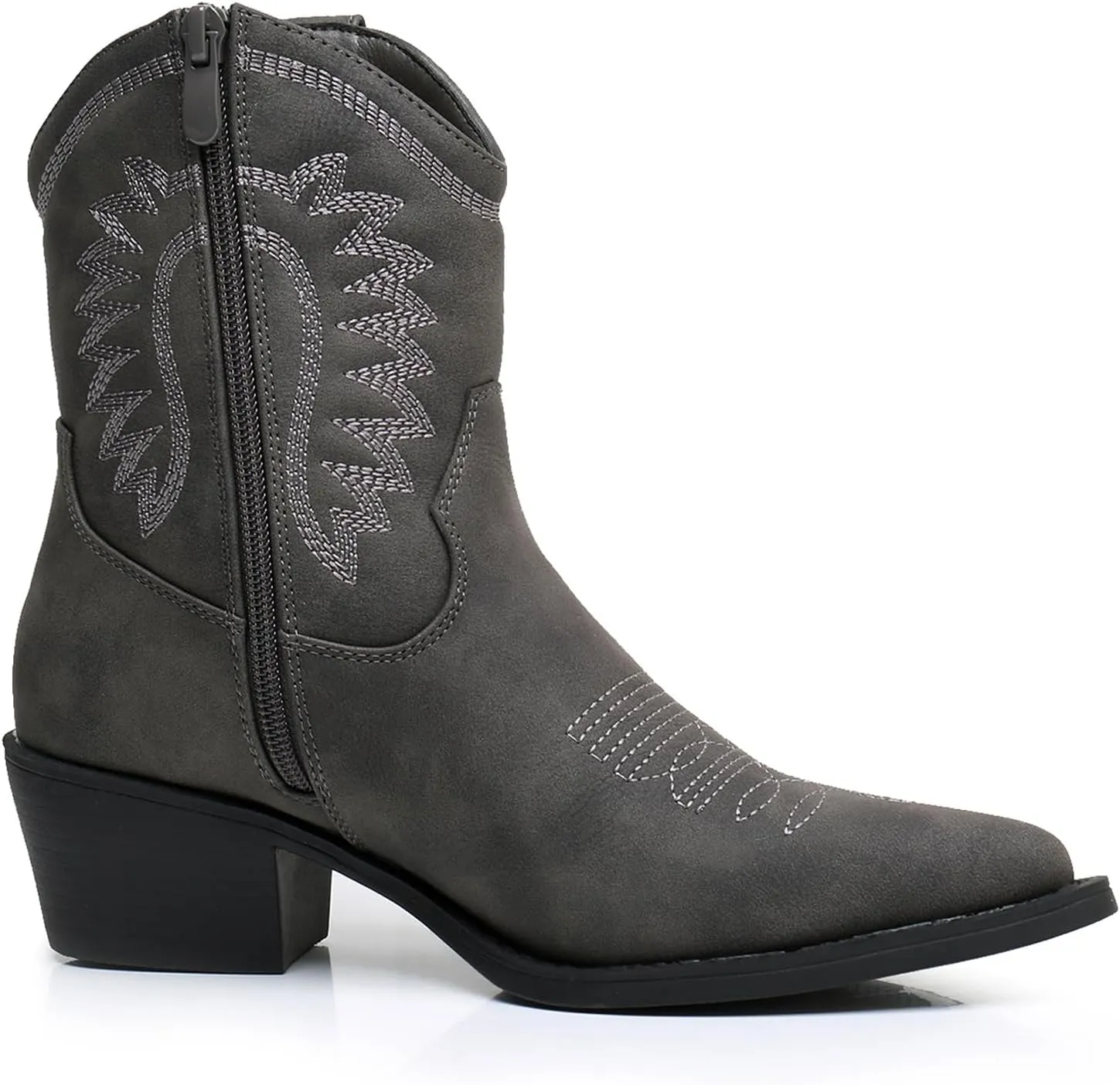 GLOBALWIN Women's Western Charm Cowgirl Boots Mid Calf Comfy Cowboy Boots For Women With Pointed Toe
