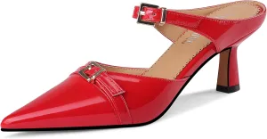 Heeled Sandals for Women Pointed Closed Toe Kitten Heels Comfortable Backless Pumps