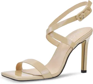 Heels For Women Stiletto High Heel Square Open Toe Slingback Dress Shoes for Women Adjustable Ankle Strap Heeled