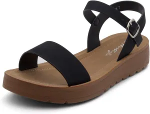 Herstyle Women’s Flat Sandals – One Band Ankle Strap Dressy Casual Sandals with Cushioned Footbed | Comfortable Open Toe Walking Shoes for Summer & Daily Wear