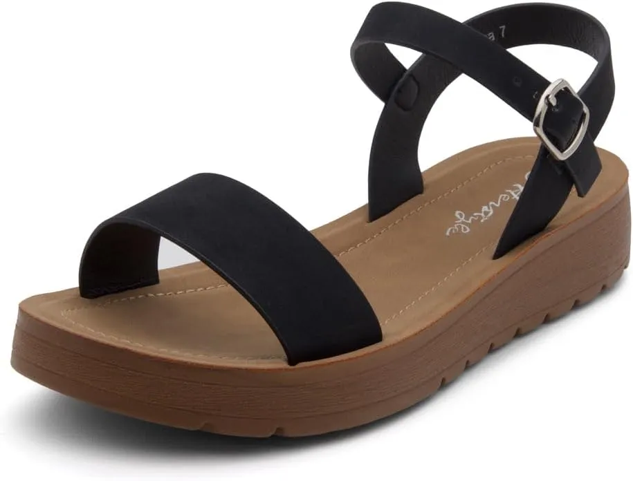 Herstyle Women’s Flat Sandals – One Band Ankle Strap Dressy Casual Sandals with Cushioned Footbed | Comfortable Open Toe Walking Shoes for Summer & Daily Wear