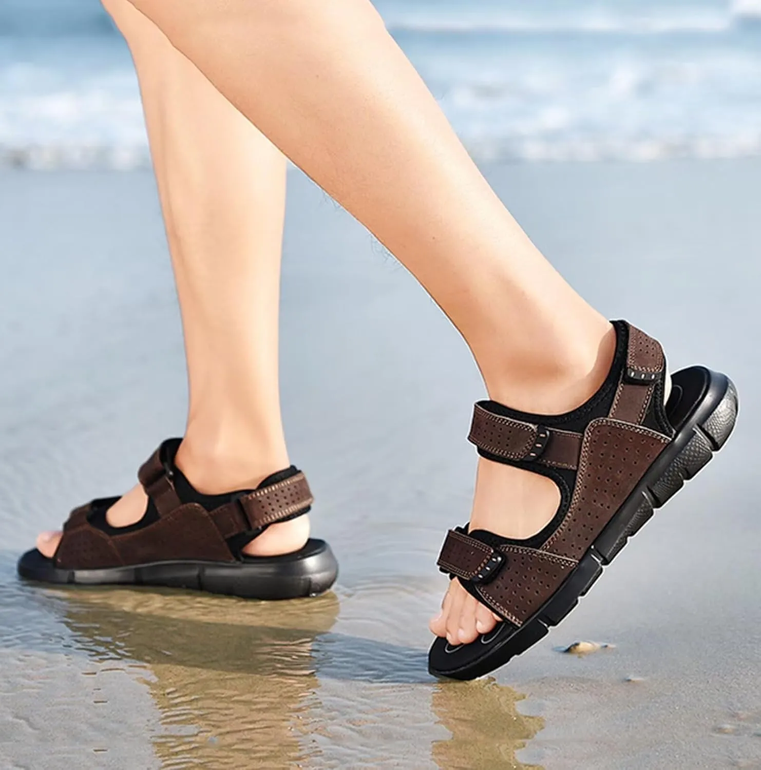 Hiking Sandals Men Walking Sandals Breathable Outdoor Sports Trekking Sandals Beach Shoes