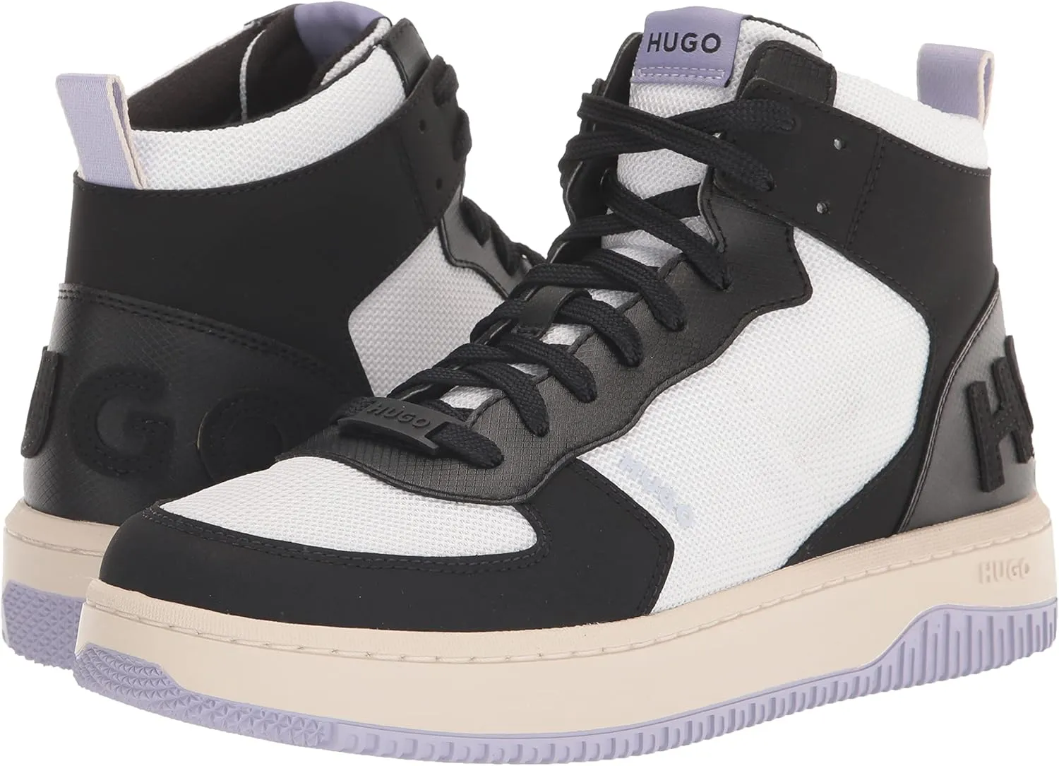HUGO Men's Chunky High Top Leather Sneakers