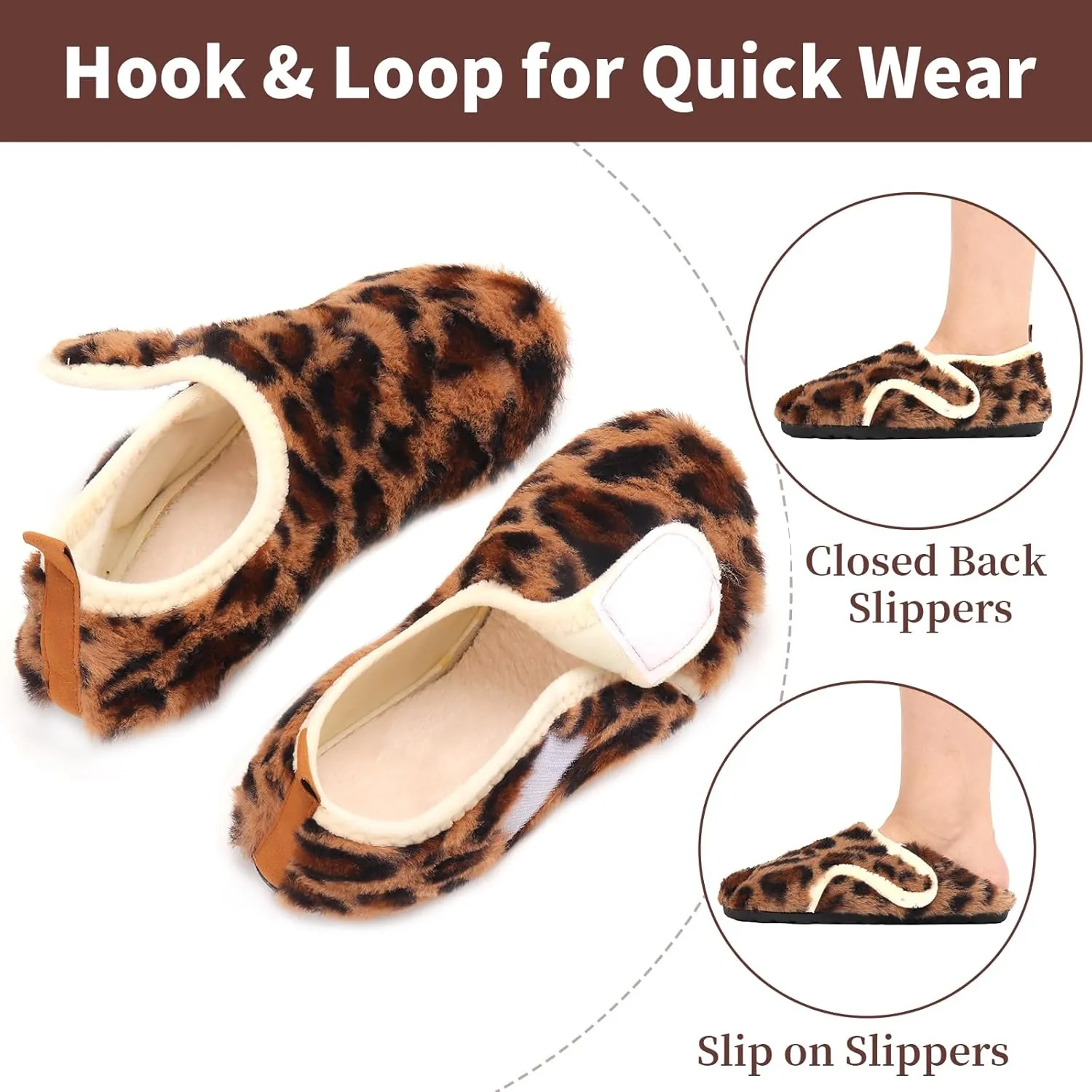 Ibeauti Womens Mens House Slippers Rubber Sole Indoor Slipper Socks Lightweight Fleece Lined Slip-on Barefoot Slippers