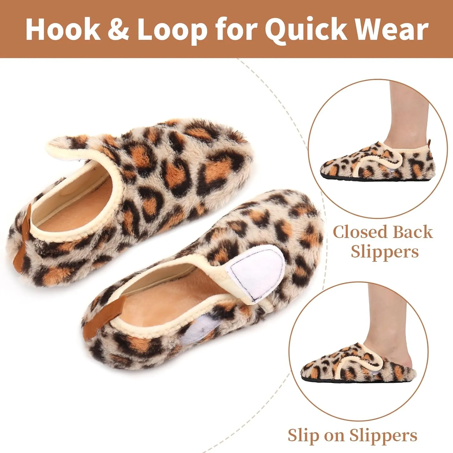 Ibeauti Womens Mens House Slippers Rubber Sole Indoor Slipper Socks Lightweight Fleece Lined Slip-on Barefoot Slippers