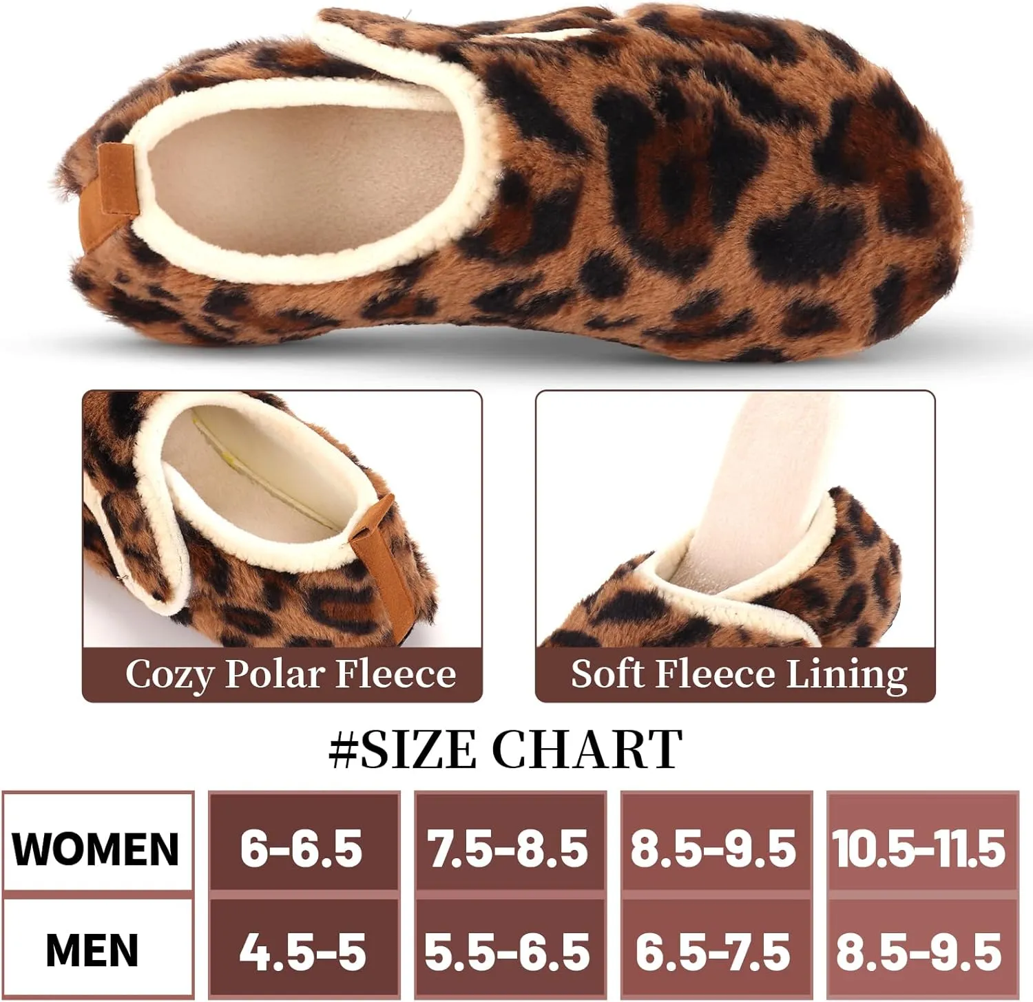Ibeauti Womens Mens House Slippers Rubber Sole Indoor Slipper Socks Lightweight Fleece Lined Slip-on Barefoot Slippers