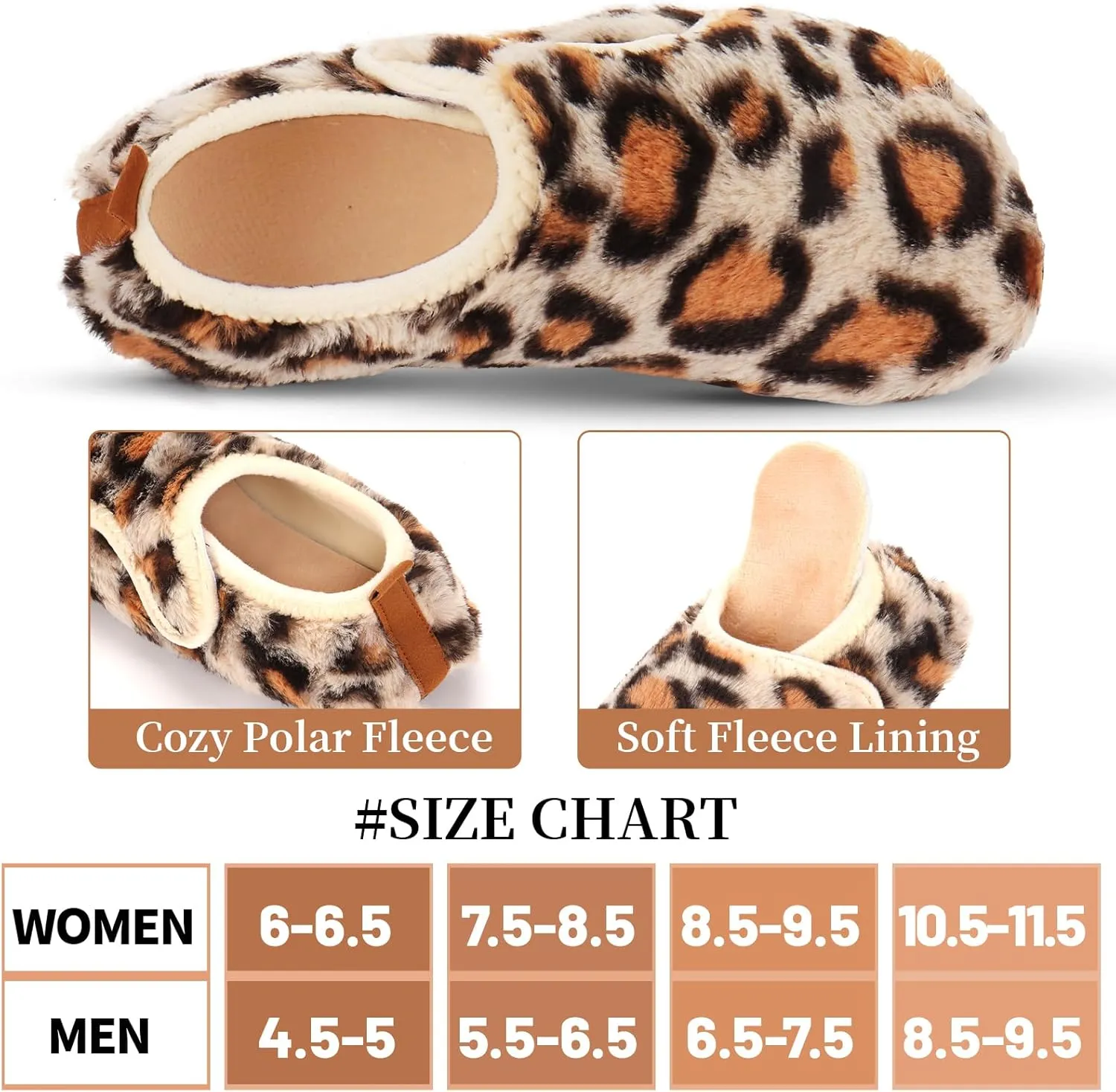Ibeauti Womens Mens House Slippers Rubber Sole Indoor Slipper Socks Lightweight Fleece Lined Slip-on Barefoot Slippers