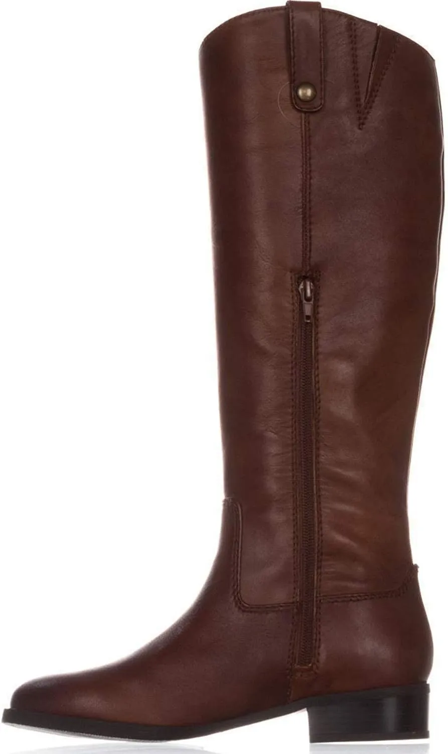INC International Concepts Womens Fawne Leather Round Toe Knee, Cognac, Size 6.0