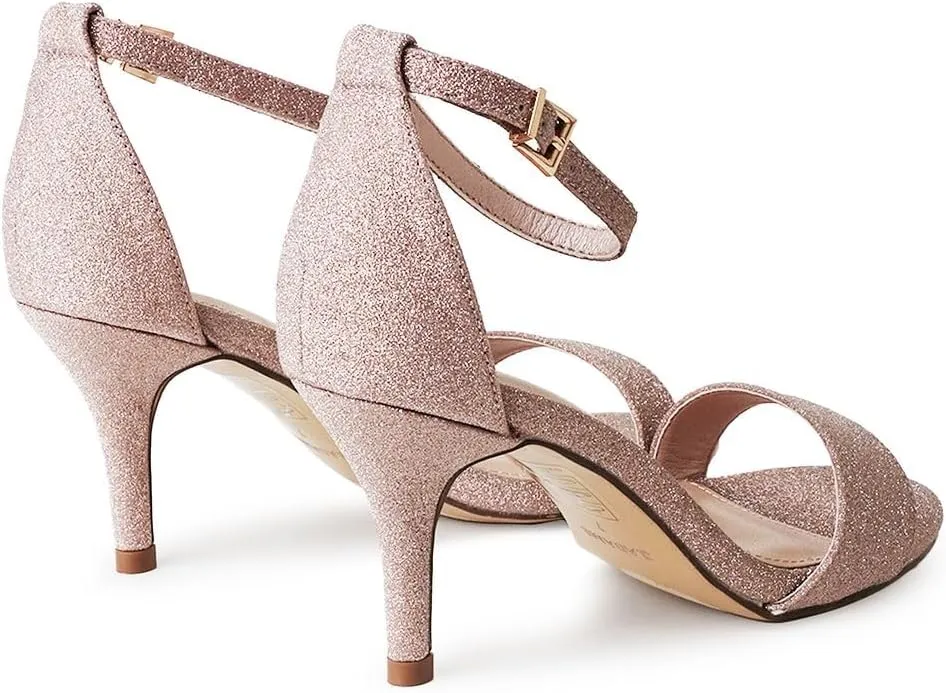 J. Adams Dove Ankle Strap Womens Stiletto For Women Sexy - Open Toe Strappy Heels, Wedding Shoes For Bride, Summer Heels and Bridal Shoes