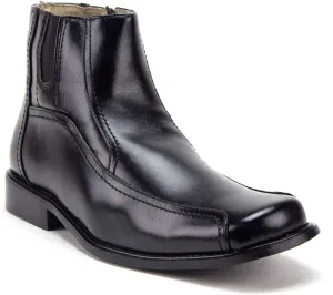 Jazamé Men's Leather Lined Ankle High Moto Zipped Chelsea Dress Boots Botas Bota