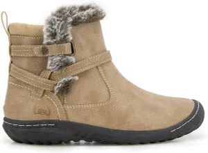 JBU Women's Dolce Faux Fur Trim Water Resistant Fashion Side Zipper Ankle Bootie