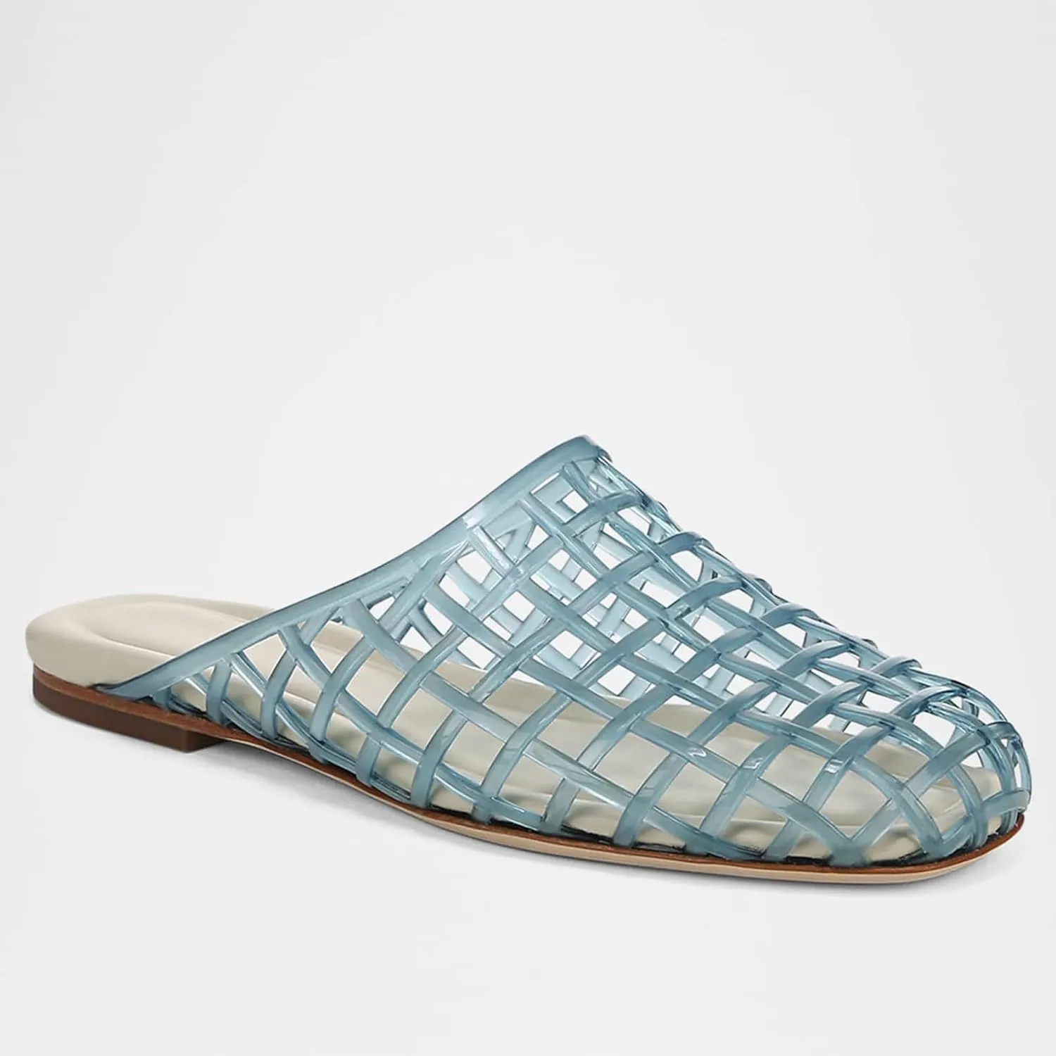 Jelly Shoes for Women Slip on Jelly Mesh Slides Comfortable Closed Toe Jelly Flats Sandals Jelly Summer Beach Slippers