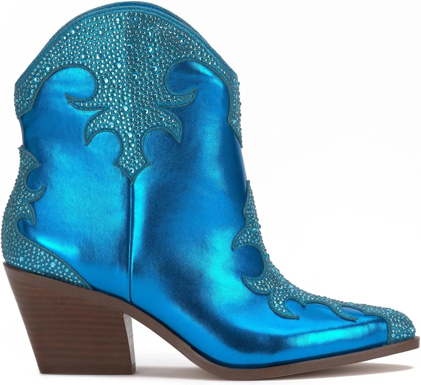 Jessica Simpson Womens Zolly Snake Print Rhinestones Booties