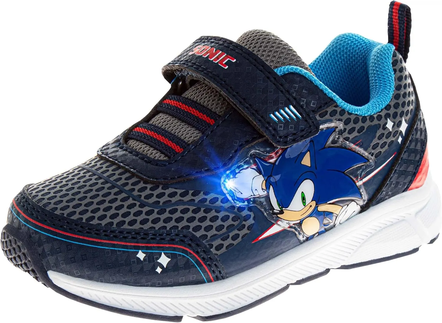 Josmo Kids Sonic the Hedgehog Sneakers LED Light Up Shoe (Toddler/Little Kid)