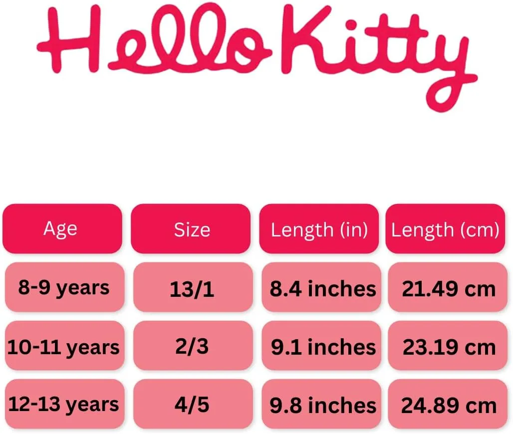 Josmo Sanrio Hello Kitty Slides Open Toe Sandals - Summer Beach Water Pool Shoes (sizes: Little Kid/Big Kid - Adults)