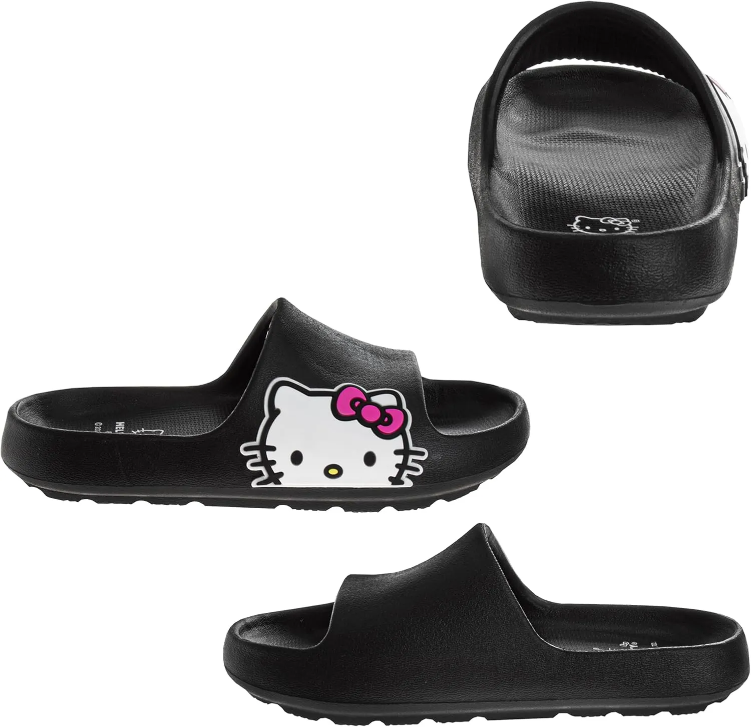 Josmo Sanrio Hello Kitty Slides Open Toe Sandals - Summer Beach Water Pool Shoes (sizes: Little Kid/Big Kid - Adults)