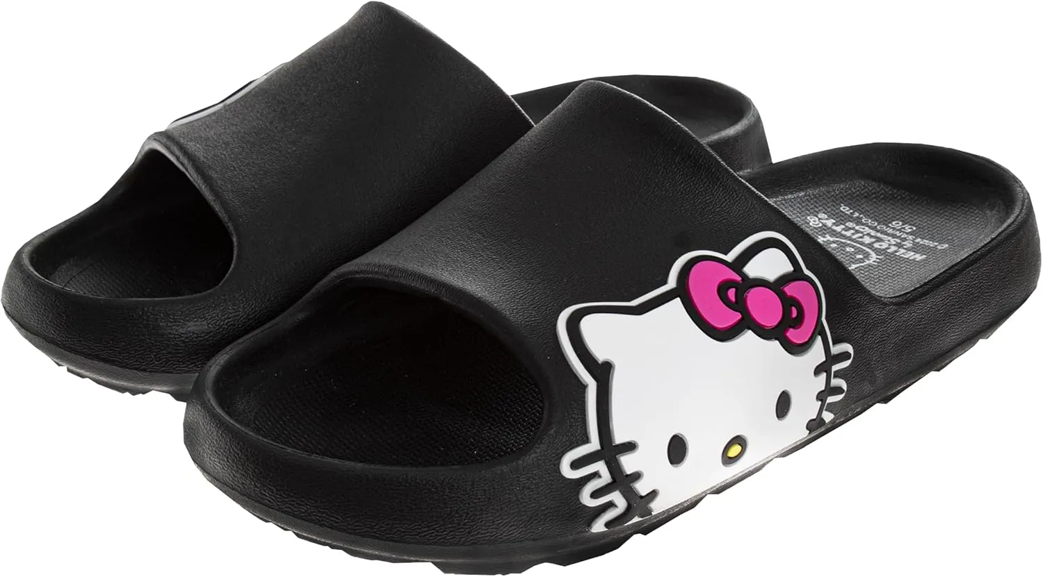 Josmo Sanrio Hello Kitty Slides Open Toe Sandals - Summer Beach Water Pool Shoes (sizes: Little Kid/Big Kid - Adults)