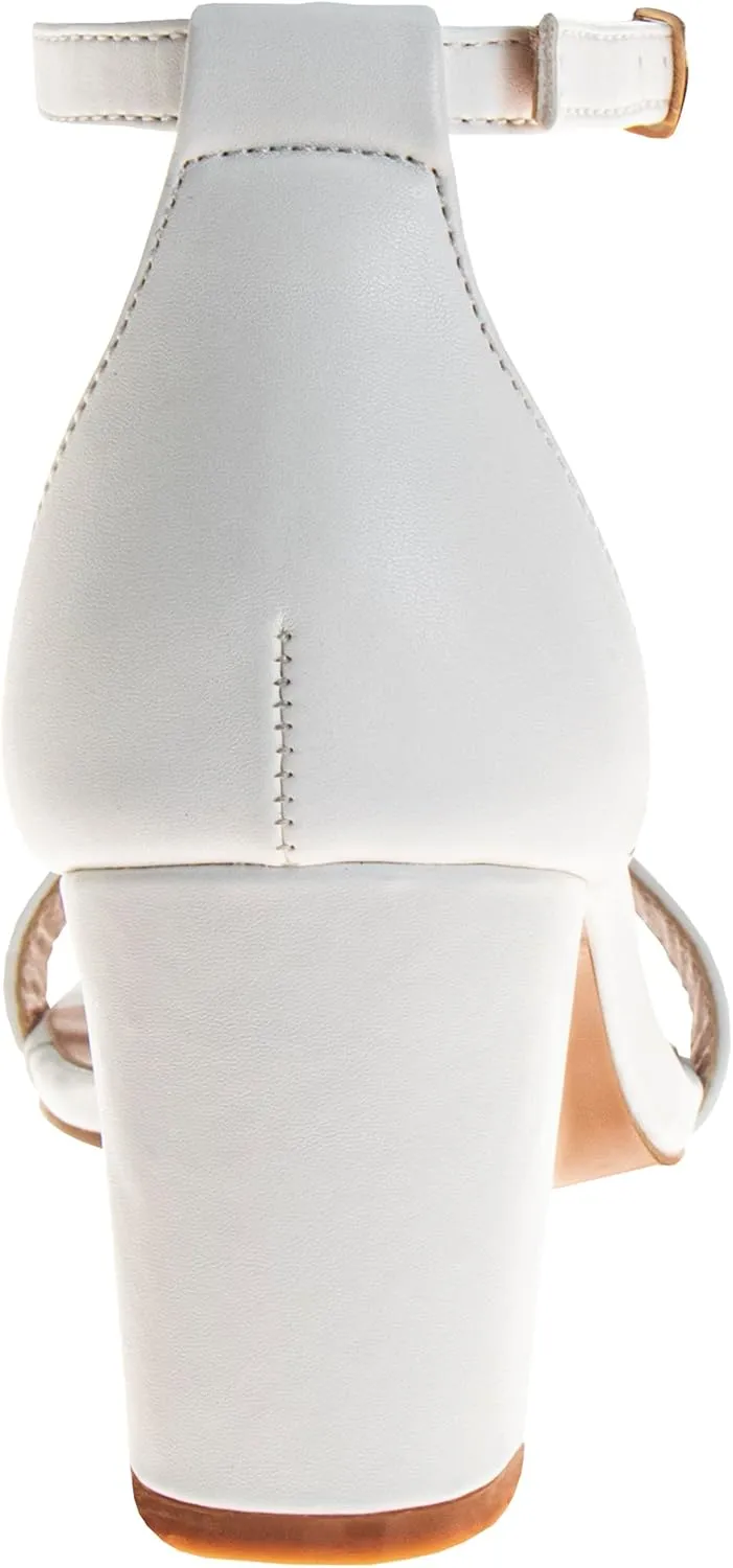 Josmo Women’s Platform Heels Open Toe Chunky Heels Comfy Block Heeled Sandals - Strappy 3.5 Inch Heels Comfy Dress High Heels